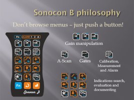 Sonocon B- 超声波便携式探伤仪的“测厚仪+”版. 纽扣