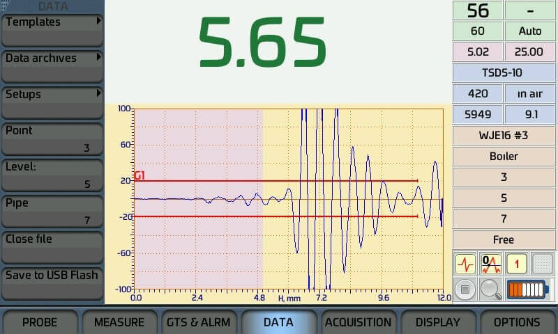 Sonocon B А-Scan visual thickness